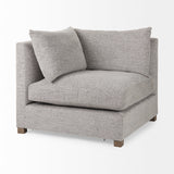 Valence 3 Piece (W/ 2 x Ottoman) Medium Gray Modular Sofa Set from Mercana - Luna Furniture
