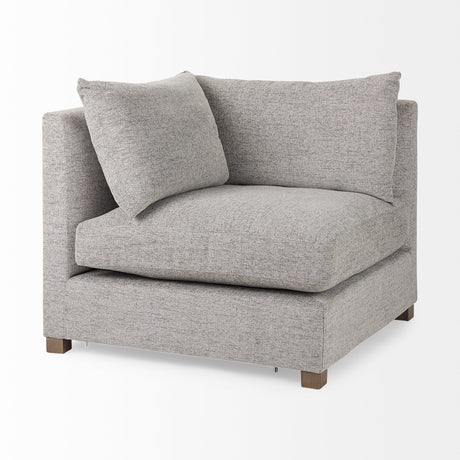 Valence 3 Piece (W/ 2 x Ottoman) Medium Gray Modular Sofa Set from Mercana - Luna Furniture