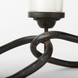 Quito Black Metal Chain-Link Five Candle Table Candle Holder from Mercana - Luna Furniture