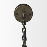 Zaio 12.5Lx 12.5W x 18.5H Weathered Antique Gold Metal Caged Bulb Pendant Light from Mercana - Luna Furniture