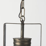 Zaio 12.5Lx 12.5W x 18.5H Weathered Antique Gold Metal Caged Bulb Pendant Light from Mercana - Luna Furniture