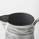 Serena I 8H Small Gray/White Textured Metal Jug from Mercana - Luna Furniture