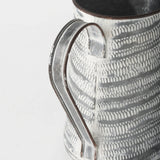 Serena I 8H Small Gray/White Textured Metal Jug from Mercana - Luna Furniture