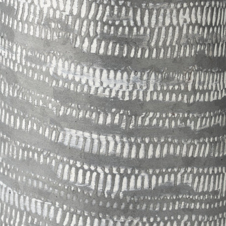 Serena I 8H Small Gray/White Textured Metal Jug from Mercana - Luna Furniture