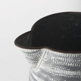 Serena II 11.2H Large Gray/White Textured Metal Jug from Mercana - Luna Furniture