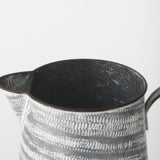 Serena II 11.2H Large Gray/White Textured Metal Jug from Mercana - Luna Furniture