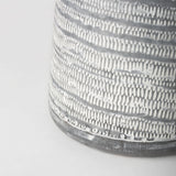 Serena II 11.2H Large Gray/White Textured Metal Jug from Mercana - Luna Furniture