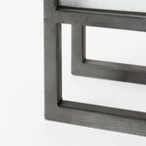 Felix Gray Metal Square Table Clock from Mercana - Luna Furniture