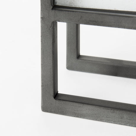 Felix Gray Metal Square Table Clock from Mercana - Luna Furniture