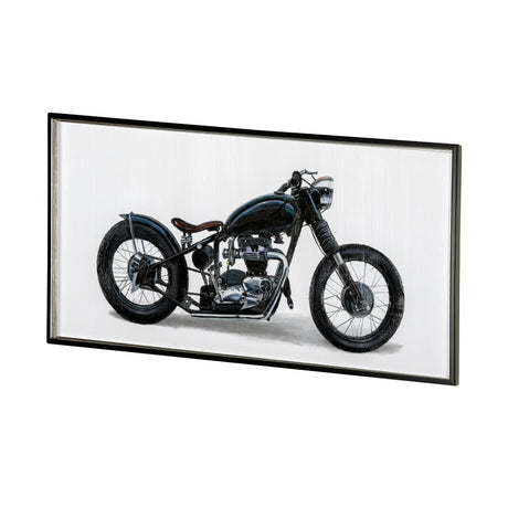 Lets Roll White I by James Wiens a Hand Embellished Textured Framed Art Print Matted under Glass from Mercana - Luna Furniture