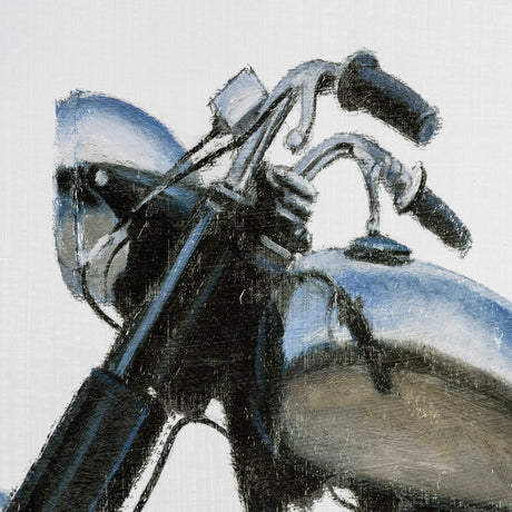 Lets Roll White II by James Wiens a Hand Embellished Textured Framed Art Print Matted under Glass from Mercana - Luna Furniture