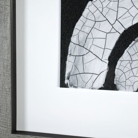 Ying (Black) by Mercana Studio a Hand Embellished Textured Framed Art Print Matted under Glass from Mercana - Luna Furniture