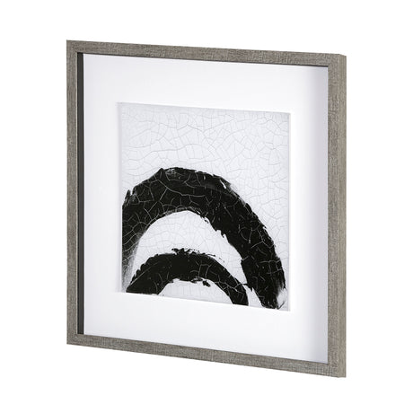 Yang (White) by Mercana Studio a Hand Embellished Textured Framed Art Print Matted under Glass from Mercana - Luna Furniture