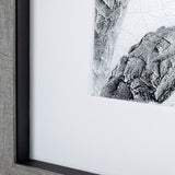 Yang (White) by Mercana Studio a Hand Embellished Textured Framed Art Print Matted under Glass from Mercana - Luna Furniture