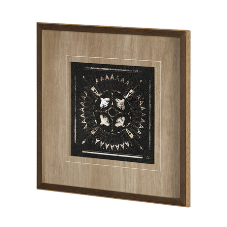 Sandpainting-Ink I by Mercana Studio a Hand Embellished Textured Framed Art Print Matted under Glass from Mercana - Luna Furniture