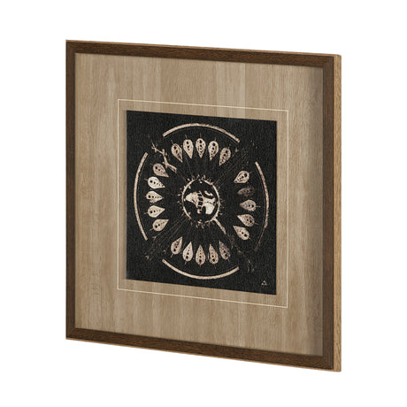 Sandpainting-Ink II by Mercana Studio Hand Embellished Textured Framed Art Print Matted under Glass from Mercana - Luna Furniture