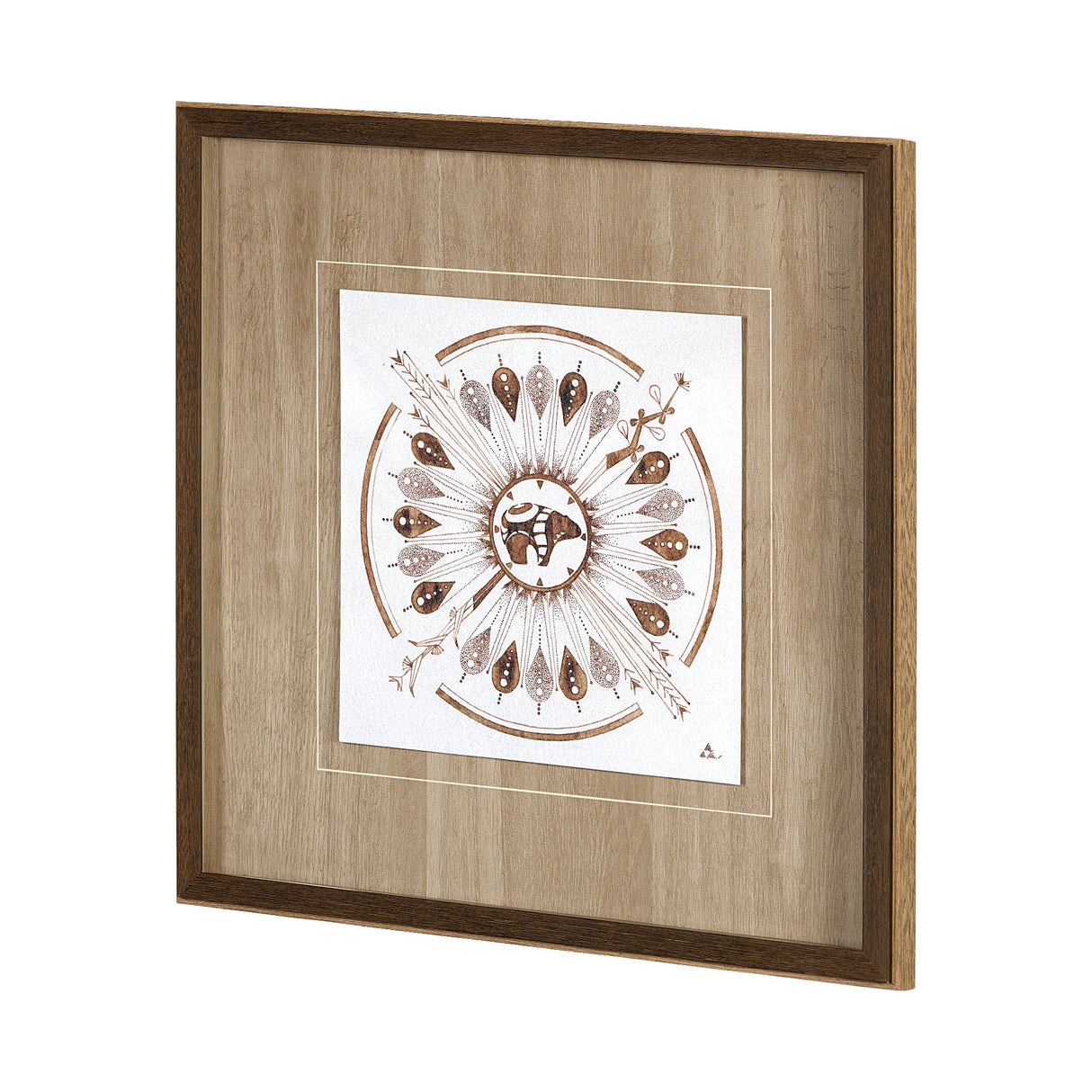 Sandpainting-Watercolor II by Mercana Studio Hand Embellished Framed Art Print Matted under Glass from Mercana - Luna Furniture