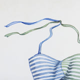 Swimsuit Blue by Mercana Studio a Hand Embellished Textured Framed Art Print Matted under Glass from Mercana - Luna Furniture