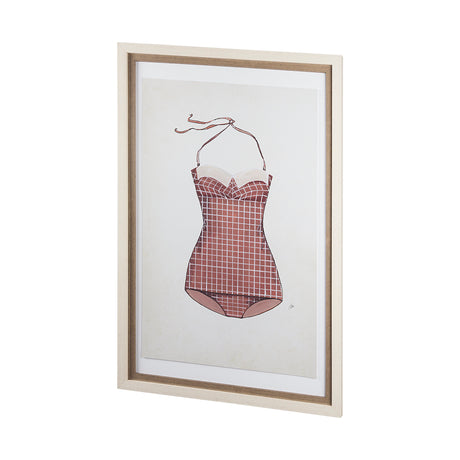 Swimsuit Pink by Mercana Studio a Hand Embellished Textured Framed Art Print Matted under Glass from Mercana - Luna Furniture