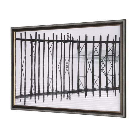 U Bein Bridge by Mercana Studio a Hand Embellished Textured Framed Photo Art Print Matted under Glas from Mercana - Luna Furniture