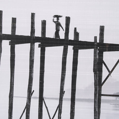 U Bein Bridge by Mercana Studio a Hand Embellished Textured Framed Photo Art Print Matted under Glas from Mercana - Luna Furniture
