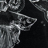 Fish Black by Mercana Studio a Hand Embellished Textured Framed Art Print Matted under Glass from Mercana - Luna Furniture