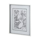 Fish White by Mercana Studio a Hand Embellished Textured Framed Art Print Matted under Glass from Mercana - Luna Furniture