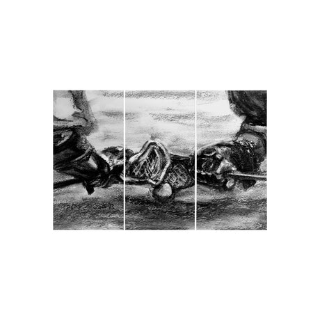 Sports Collection Lacrosse-S 3 Piece Triptych by Mercana Studio a Hand Embellished Textured Canvas from Mercana - Luna Furniture