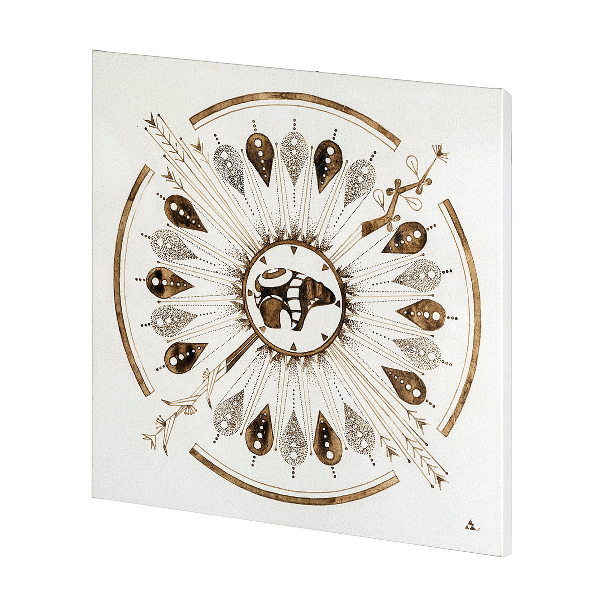 Sandpainting-Watercolor II by Chad Mackay a Hand Embellished Textured Canvas from Mercana - Luna Furniture