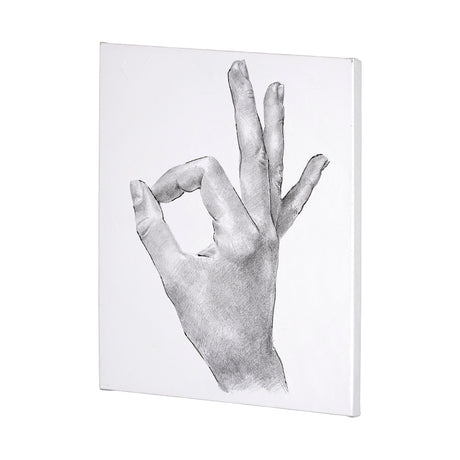 Hand Signs III by Jennifer Paxton Parker a Hand Embellished Textured Canvas from Mercana - Luna Furniture