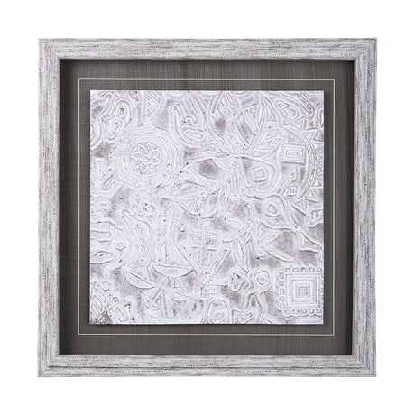 Vintage Tile Collection I by Mercana Studio a Hand Embellished Textured Framed Art Print from Mercana - Luna Furniture