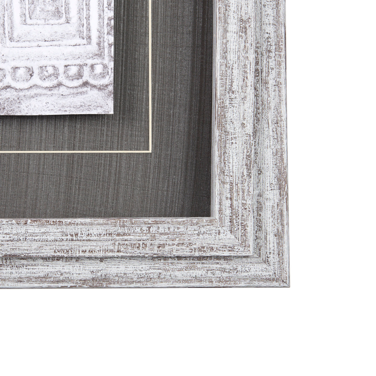 Vintage Tile Collection I by Mercana Studio a Hand Embellished Textured Framed Art Print from Mercana - Luna Furniture