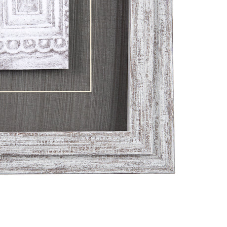 Vintage Tile Collection I by Mercana Studio a Hand Embellished Textured Framed Art Print from Mercana - Luna Furniture
