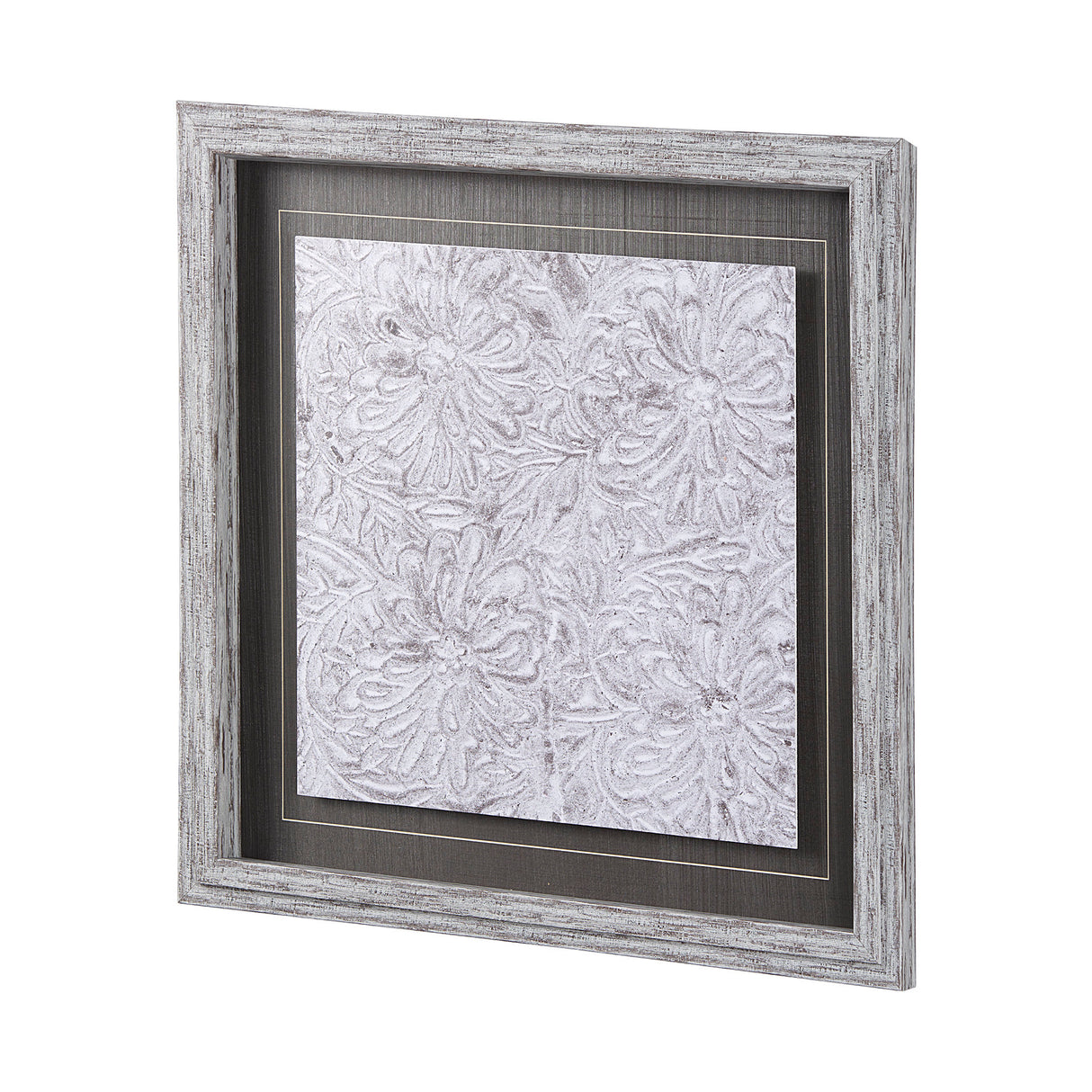 Vintage Tile Collection II by Mercana Studio a Hand Embellished Textured Framed Art Print from Mercana - Luna Furniture