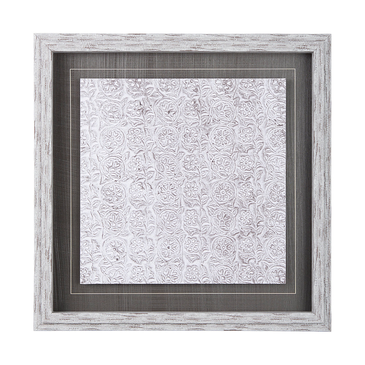 Vintage Tile Collection IV by Mercana Studio a Hand Embellished Textured Framed Art Print from Mercana - Luna Furniture