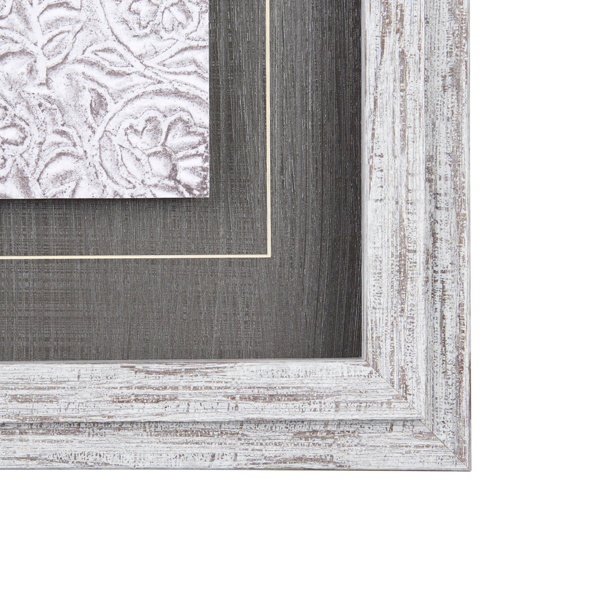 Vintage Tile Collection IV by Mercana Studio a Hand Embellished Textured Framed Art Print from Mercana - Luna Furniture