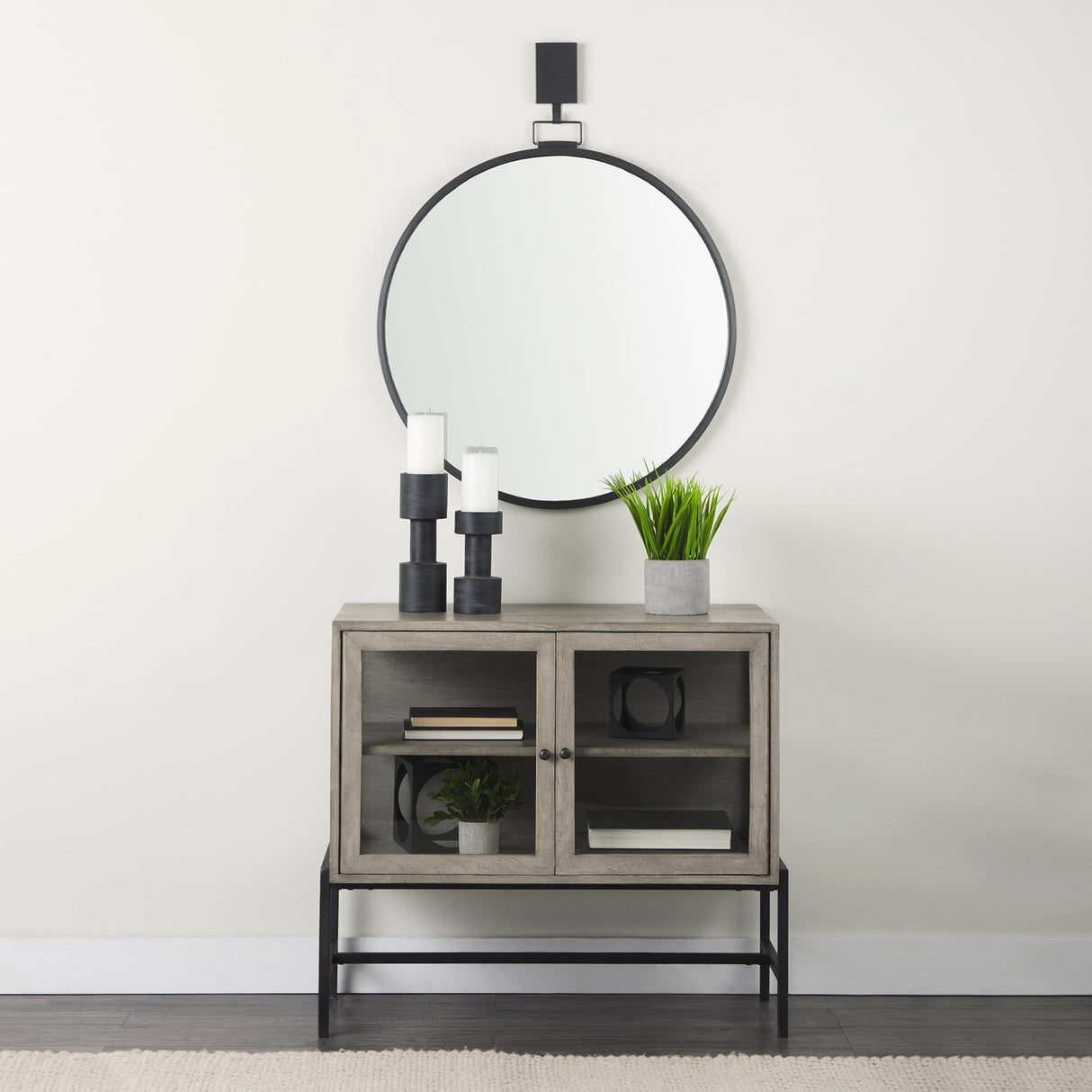Bolton I 3.9L x 3.9W x 10.6H Black Metal Table Candle Holders from Mercana - Luna Furniture