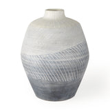 Blume 10H Off-White w/ Gray Textured Vase from Mercana - Luna Furniture