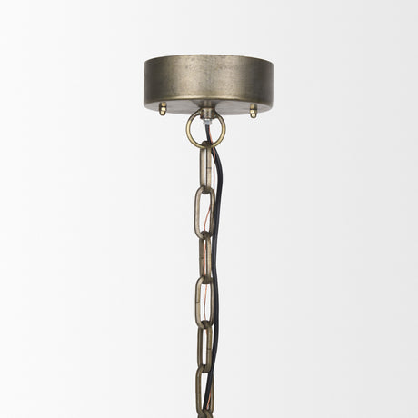 Dawson I 13x13.5 Silver Toned Metal Dome Pendant Light from Mercana - Luna Furniture