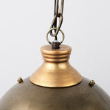 Dawson I 13x13.5 Silver Toned Metal Dome Pendant Light from Mercana - Luna Furniture