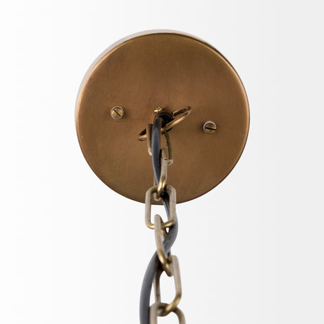 Leighton I 15x20 Gold Toned Metal Spherical Pendant Light from Mercana - Luna Furniture