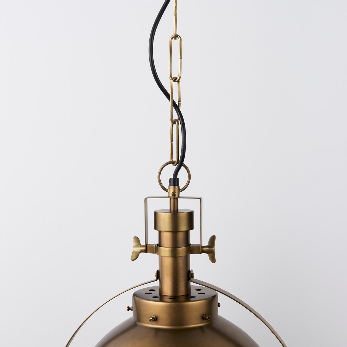 Leighton I 15x20 Gold Toned Metal Spherical Pendant Light from Mercana - Luna Furniture