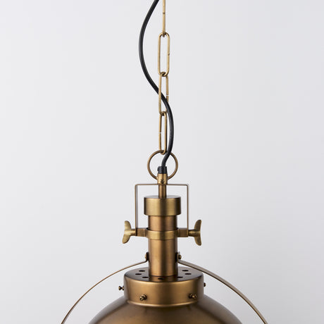 Leighton I 15x20 Gold Toned Metal Spherical Pendant Light from Mercana - Luna Furniture