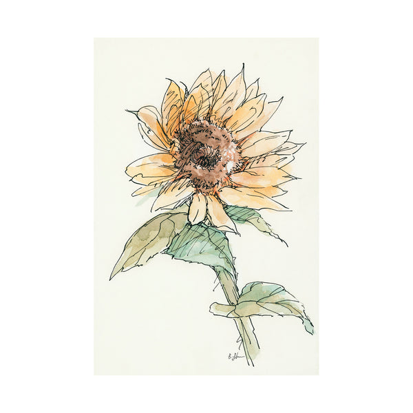 Sunflower I by Mercana Studio a Hand Embellished Textured Canvas