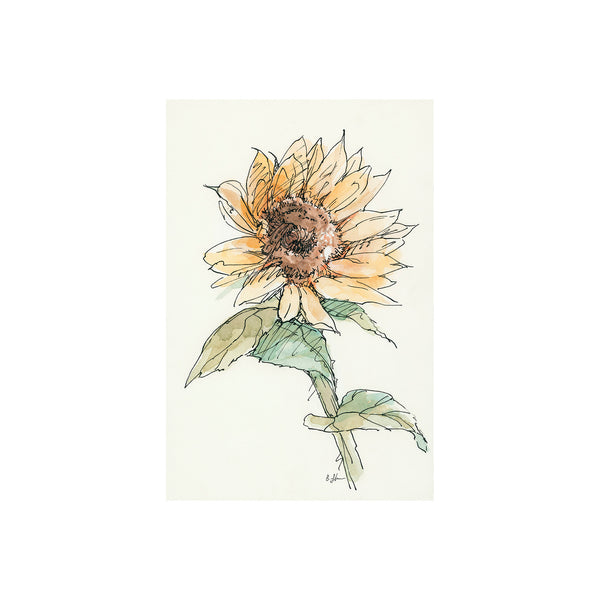 Sunflower I by Mercana Studio a Hand Embellished Textured Canvas