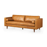 Svend 88.0L x 38.0W x 34.0H Tan Leather Sofa from Mercana - Luna Furniture