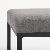 Frodo 26.4H Gray Fabric Seat W/Black Iron Frame Counter Stool from Mercana - Luna Furniture