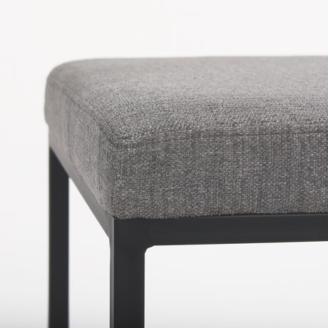 Frodo 26.4H Gray Fabric Seat W/Black Iron Frame Counter Stool from Mercana - Luna Furniture