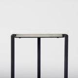 Kyra 12.0L x 20.0W x 23.0H White Marble Top W/Black Iron Frame C-Shaped End and Side Table from Mercana - Luna Furniture