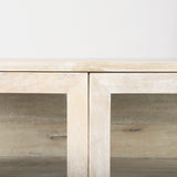 Arelius 36L x 18W x 32H White Wood, Gold Metal Base w/ 2 Glass Doors Accent Cabinet from Mercana - Luna Furniture